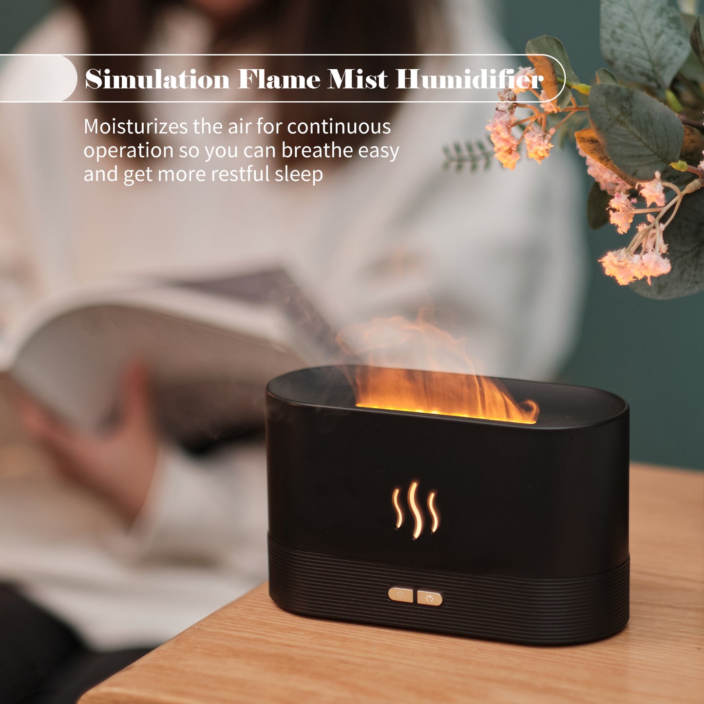 'The Flamme' Light Mist Humidifier Aromatherapy with Flame
