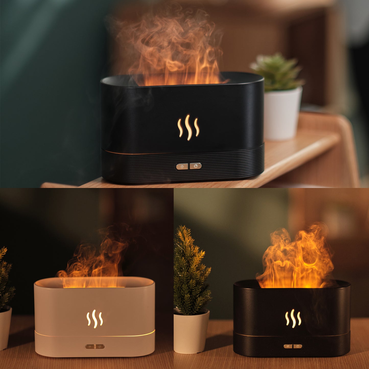 'The Flamme' Light Mist Humidifier Aromatherapy with Flame